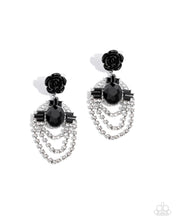 Load image into Gallery viewer, Rosy Rave Black Earrings