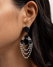 Load image into Gallery viewer, Rosy Rave Black Earrings