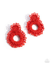 Load image into Gallery viewer, Explosive Energy Red Seed Bead Earrings