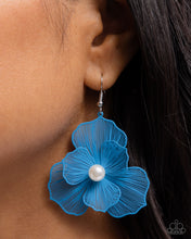Load image into Gallery viewer, PETAL the Score Blue Earrings