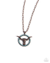 Load image into Gallery viewer, Longhorn Lasso Copper Necklace