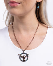Load image into Gallery viewer, Longhorn Lasso Copper Necklace