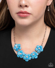 Load image into Gallery viewer, Flower Chain Blue Necklace