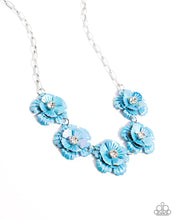 Load image into Gallery viewer, Flower Chain Blue Necklace