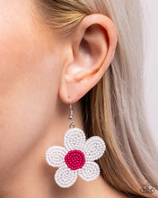 Load image into Gallery viewer, Seed Bead Vibrancy White Seed Bead Earrings