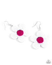 Load image into Gallery viewer, Seed Bead Vibrancy White Seed Bead Earrings