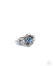 Load image into Gallery viewer, Square Formation Blue Skinny Band Ring