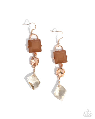 Alluring Assertion Rose Gold Earrings