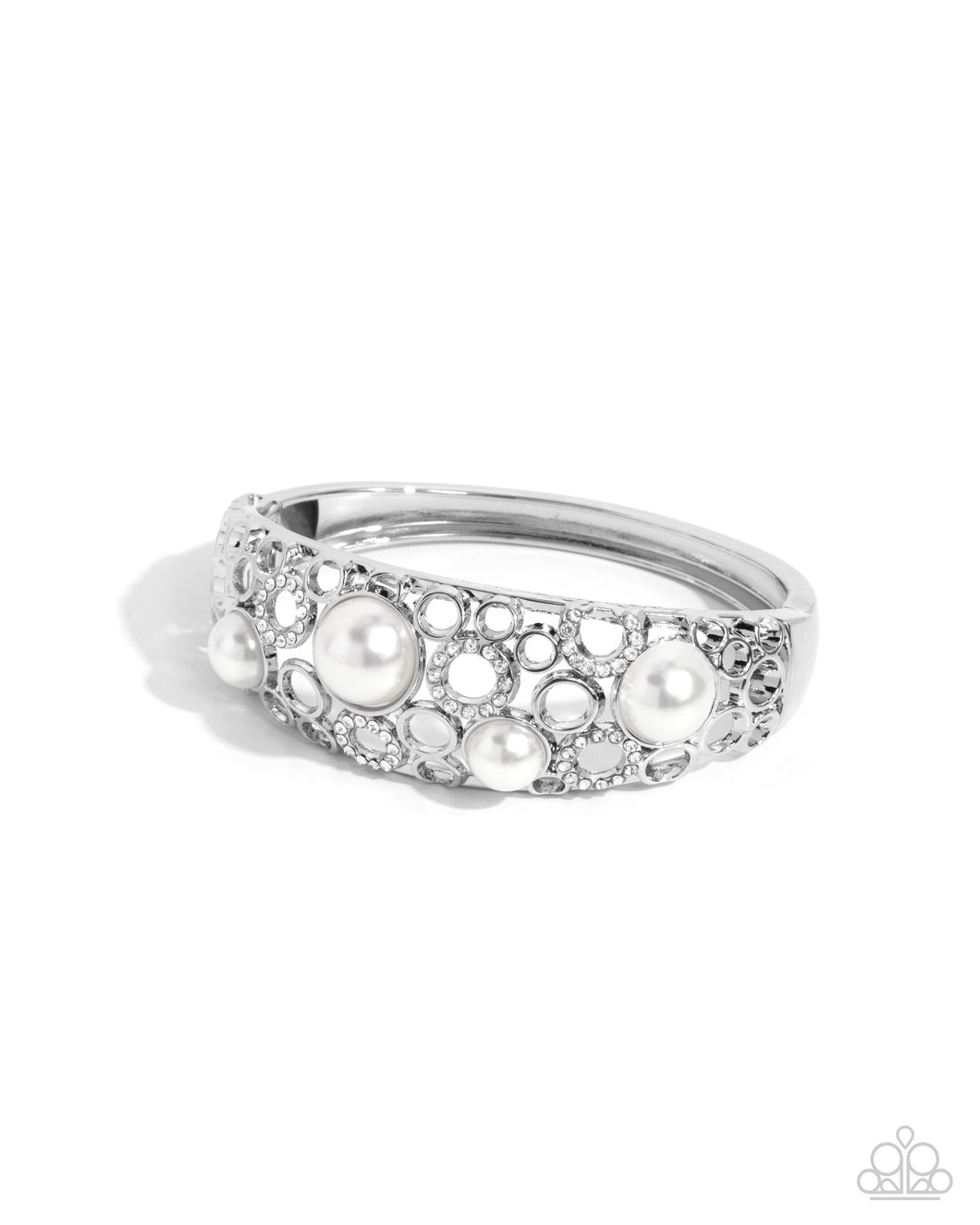 Cultured Confidence White Hinge Bracelet