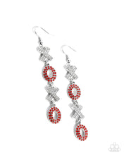 Load image into Gallery viewer, XOXO Stream Red Earrings