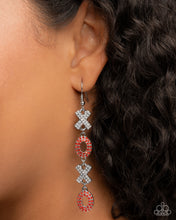 Load image into Gallery viewer, XOXO Stream Red Earrings