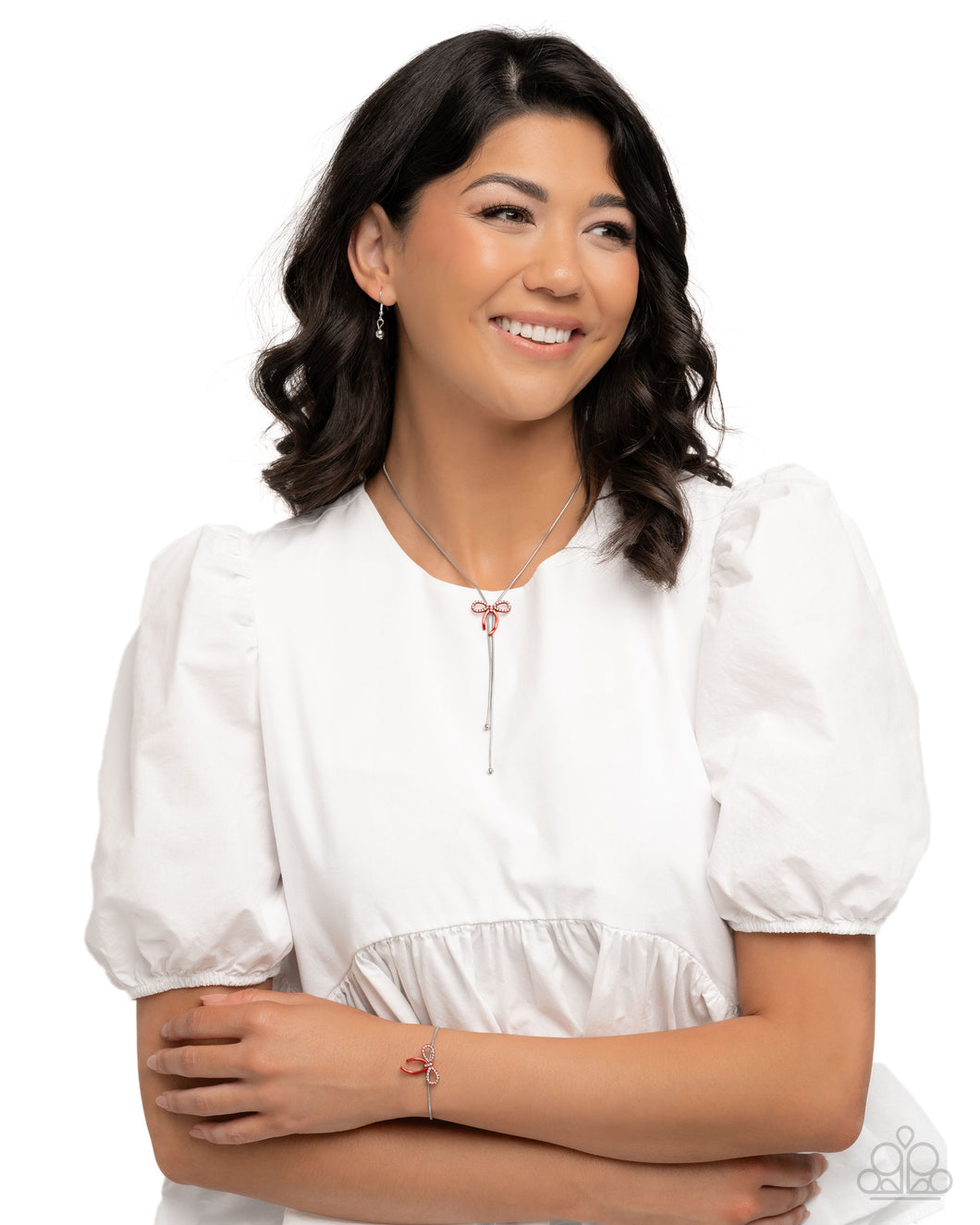 Bombshell Bow Red Necklace