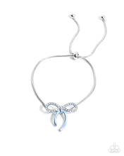 Load image into Gallery viewer, Bombshell Bow Blue Necklace