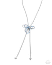 Load image into Gallery viewer, Bombshell Bow Blue Necklace
