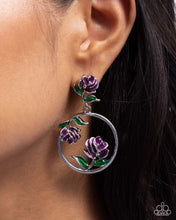 Load image into Gallery viewer, ROSE to You Purple Earrings
