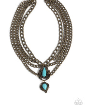 Load image into Gallery viewer, Laurel Layover Brass Necklace