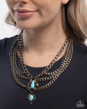 Load image into Gallery viewer, Laurel Layover Brass Necklace