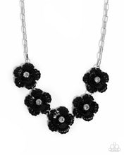 Load image into Gallery viewer, Flower Chain Black Necklace
