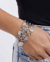 Load image into Gallery viewer, Hammered Helm Silver Bracelet