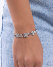 Load image into Gallery viewer, Suitable Squares White Cuff Bracelet