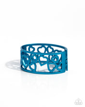 Load image into Gallery viewer, Steal Your Heart Blue Hinged Bracelet