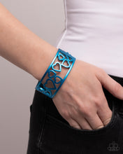 Load image into Gallery viewer, Steal Your Heart Blue Hinged Bracelet