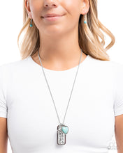 Load image into Gallery viewer, Heart of a Cowgirl Blue Necklace