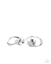Load image into Gallery viewer, Luminescent Lighthouse White Hinged Hoop Earrings