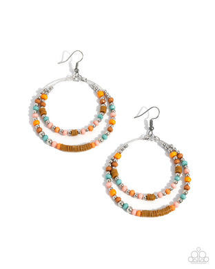 Audacious Arrangement Orange Earrings