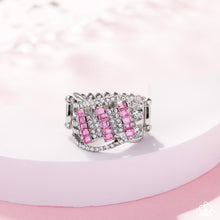 Load image into Gallery viewer, Confident Crisscross Pink Ring