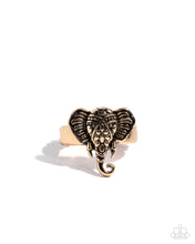Load image into Gallery viewer, Elephant Whisper Gold Skinny Band Ring