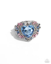 Load image into Gallery viewer, Bursting with Beauty Blue Skinny Band Ring
