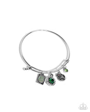 Load image into Gallery viewer, Playful Pageantry Green Bangle