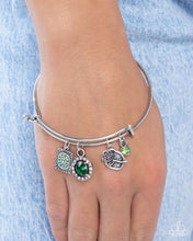 Load image into Gallery viewer, Playful Pageantry Green Bangle