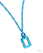 Load image into Gallery viewer, Metallic Movement Blue Necklace