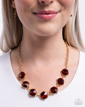 Load image into Gallery viewer, Drowning in Dazzle Brown Necklace