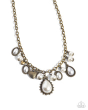 Load image into Gallery viewer, Pearly Prelude Brass Necklace