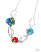 Load image into Gallery viewer, Stained Glass Statement Multi\Red Necklace