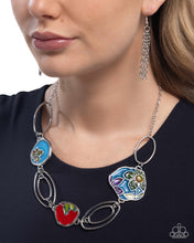 Load image into Gallery viewer, Stained Glass Statement Multi\Red Necklace