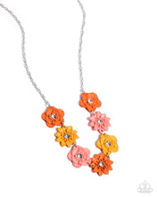 Load image into Gallery viewer, Frenetic Florals Orange Necklace