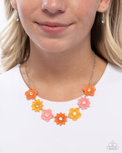 Load image into Gallery viewer, Frenetic Florals Orange Necklace