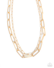 Load image into Gallery viewer, Monochromatic Matinee Gold Necklace