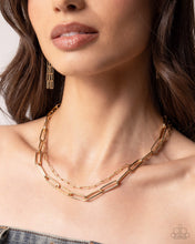Load image into Gallery viewer, Monochromatic Matinee Gold Necklace