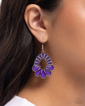 Load image into Gallery viewer, Mesmerizing Moment Purple Earrings