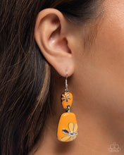 Load image into Gallery viewer, Floral Familia Orange Earrings