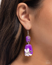 Load image into Gallery viewer, Floral Familia Purple Earrings