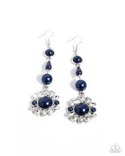 Load image into Gallery viewer, Pearly Plot Twist Blue Earrings