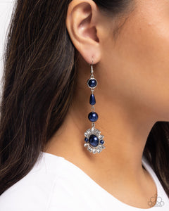Pearly Plot Twist Blue Earrings