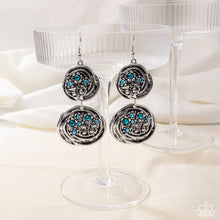 Load image into Gallery viewer, Garden Pavement Blue Earrings