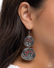 Load image into Gallery viewer, Garden Pavement Red Earrings